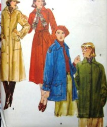 5078 LINED RAGLAN COLLAR COAT, BELT, JACKET PATTERN 8.10,12, 16